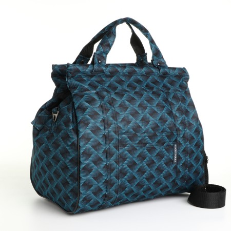Road bag with lightning, external pocket, long belt, blue color