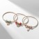 Bracelet Assorted "Margeri" set of 3 pcs., Multi, colored in gold