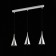 Suspended chandelier ST LUCE. SL874.103.03. GoCce. 3x40 watts, E27, 80x14x30 cm, chromium color