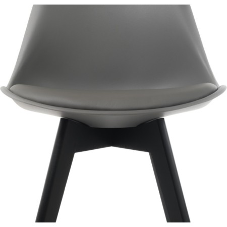 Plastic stool Bonuss array/eco -leather/plastic, black/gray 49x57x82 cm-2
