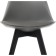 Plastic stool Bonuss array/eco -leather/plastic, black/gray 49x57x82 cm