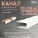Rectangular, ventilation zein, 60 x 204 mm, 2.0 m
