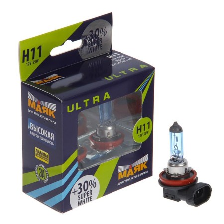 Lamp car lighthouse ultra, +30%, H11, 12 V, 55 W, set 2 pcs-1