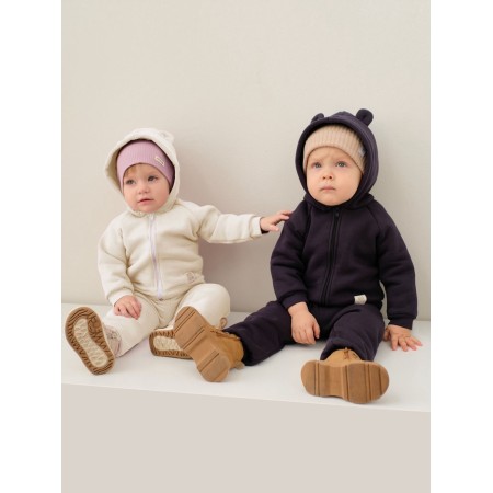 Costume (sweatshirt and trousers) I, Basic Line, height 86-92 cm, Milk color-2