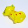 Brying toy "cat" for dogs, 10 cm, yellow