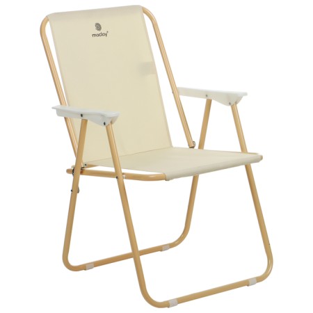 Folding chair, 47 x 52 x 75 cm, up to 100 kg, beige color-4