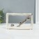 Souvenir Ceramics "Cats Mouse - Chase. Rectangle" White with silver 5.5x21.5x13 cm