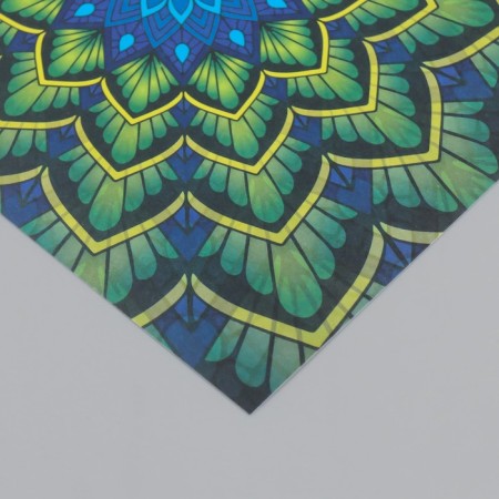 Scrapbooking paper "Flower mandala" density 180 grams set 10 pcs 15.5x17 cm-3