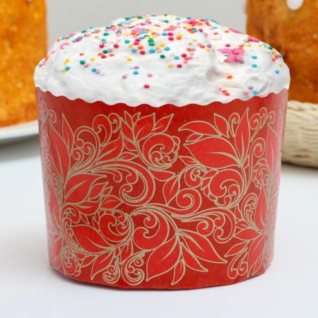 Paper form for the cake "Red Easter" 110 x 85 mm, mix (packing 1900 pcs)-2