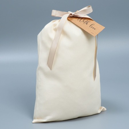 Gift bag from cotton "Happiness", 20 x 30 cm +/- 1.5 cm-1