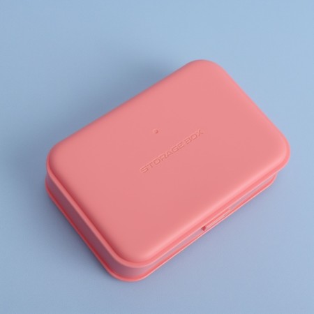 Organizer with a lid, 14 × 9.5 × 3.7 cm, pink color-2
