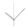 A set of 3 arrows for 50/70/77 mm watches, packing 10 pcs, silver