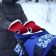 Mittens-Mufts on the handle of the stroller, 2 pcs., Red color