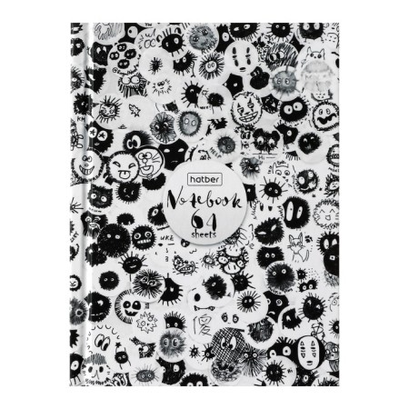 Notebook, A6, 64 sheets, in a cage/ruler, "cool blotes", a solid cover, matte lamination, an offset block 60g/m2