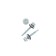 Roofing screws 4.8x35 mm, drill, galvanized, 60 pcs.