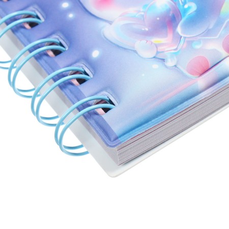 Notebook Gift Book on the comb 80l, line, color block, PVC Bunny PVC cover (10x10.5cm) 10539-3