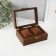 Casket wood for clock 2 divisions "Style" Brown 11x16.5x7.5 cm