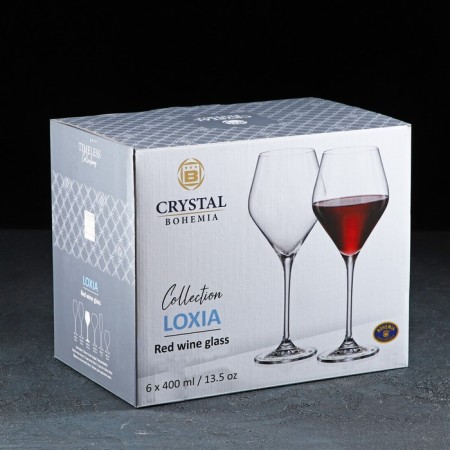 A set of glasses for red wine Loxia, 400 ml, 6 pcs-1