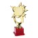 Award figure "Star" b, plastic stand red, 21 x 12 x 7.5 cm