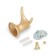 Furniture hook cappio bambi, two -rod, zinc, color satin gold