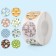 Stick Paper "Flower Polyka" d = 2.5 cm 500 pcs in a roll 3x5x5 cm