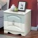 Venice 4 bedside table with 2 boxes, white color / matte Arctic / denim matte