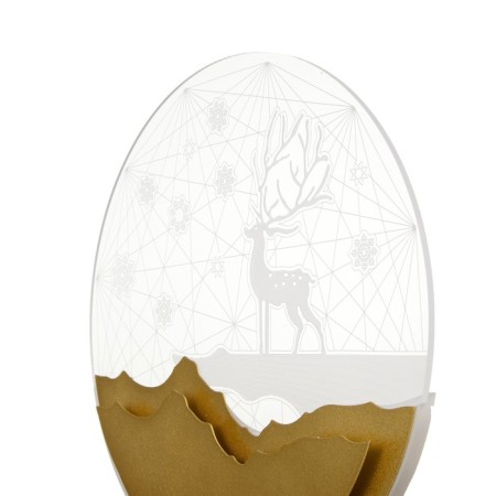 Bra "Snow Territory" LED 20W 4000k gold 24x24x4 cm-4