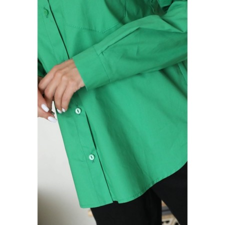 Female shirt, size 52, green color-8