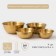 Salette bowls Sphere, 950 ml, 1.55 liters, 2.4 liters, 3.4, with a measured scale, stainless steel, set 4 pcs, gold