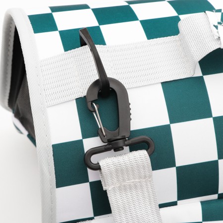 Overnight bag with organizer and porthole, 43 x 24 x 28 cm, white/green-8