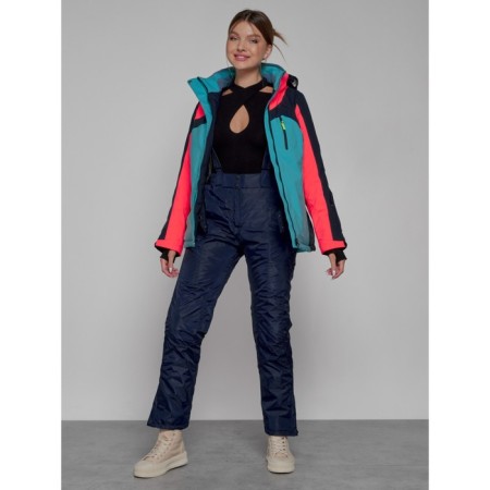 Ski costume female, size 42, dark blue color-16