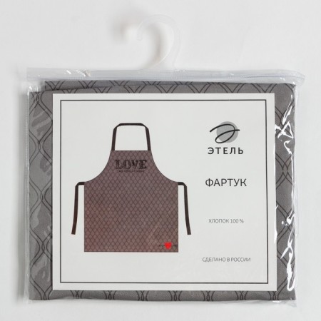 Apron "Ethel" Love 60x65 cm cm, 100% cotton, sarzha 190 g/m2-10