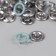 Shirt buttons, open, d = 9.5 mm, 10 pcs, mint color