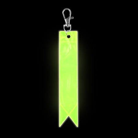 The reflective element "Flag", 15 × 3 cm, yellow/orange color-1