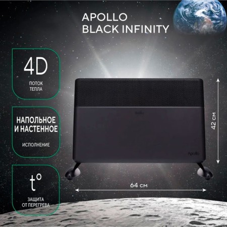 Convector Ballu Apollo Digital Inverter Black Infinity Bec/ATI-2003, 2 kW, up to 20 sq.m.-3