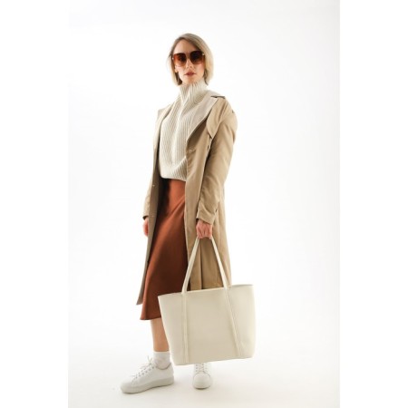Zipper bag with lightning, white color-3