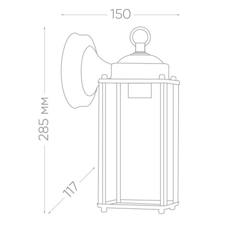 Sadovo-park lamp Feron PL201, IP44, E27, 60 W, 117x150x285 mm, white color-3