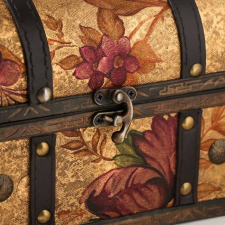 Casket chest "Flower pattern" 20x15x15.5 cm-1