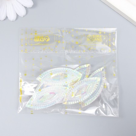 Decor for creativity Plastic "Eye" Holography White set 6 pcs 2x5 cm-3