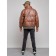 Eco -leather jacket men, size 50, brown color