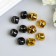 Set of decor for creativity "Bells gold and black" d = 1.8 cm set 10 pcs