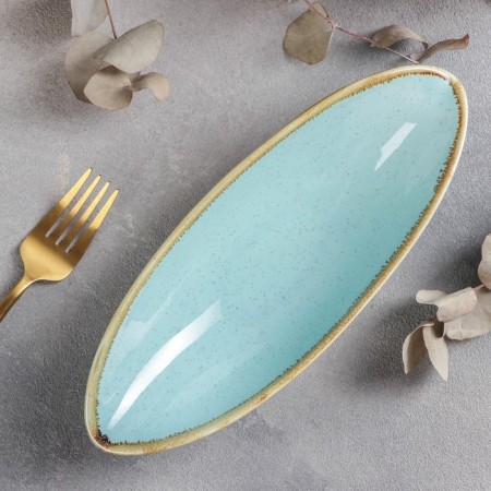 Ceramic sapphire salad, 24 × 9.5 × 5.5 cm, blue color-1