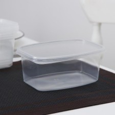 Set of containers, 500 ml, 13.8 × 10.2 cm, 5 pcs, with a lid, the color is transparent