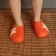 Baby slippers, size 26-27, orange color