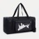 Road bag, 3 parts on zippers, external pocket, long belt, black color