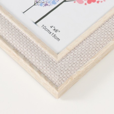 Photo frame plastic 10x15 cm "Weaving" gray with light stroke of 19.8x14.8x1.2 cm-2