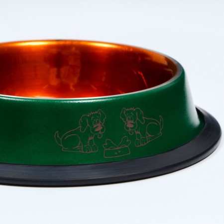 A bowl with a non -slip base decorative color, 230 ml, green-2