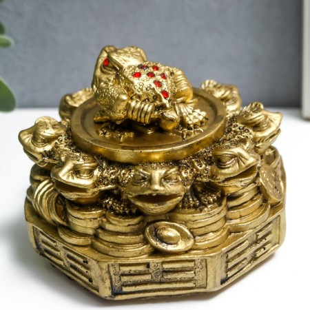 NECSK Polystone for bronze "Toads on the toads around" 7.5x9.2x9.2 cm-3