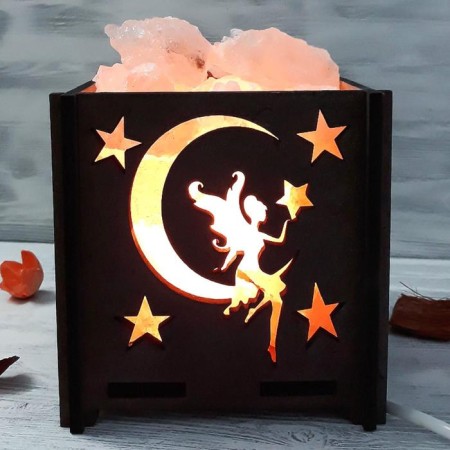 Salt lamp "Basket B Fei" E14 15W 1.8 kg Dimmer 14x14x18 cm-7