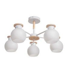 Paula chandelier 5x60W E27 white, tree 58x58x30cm